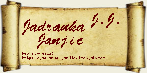 Jadranka Janjić vizit kartica